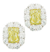 Vivid Diamonds 12.08 Carat Yellow Diamond and White Diamond Stud Earrings -V47336 - vividdiamonds