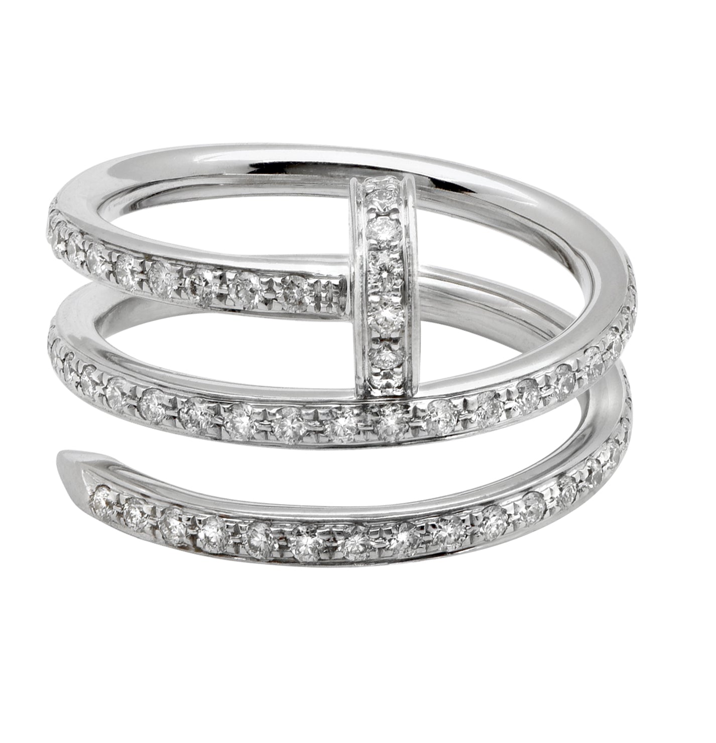 Cartier Juste Un Clou Nail Diamond Ring 0.59ct in 18k White