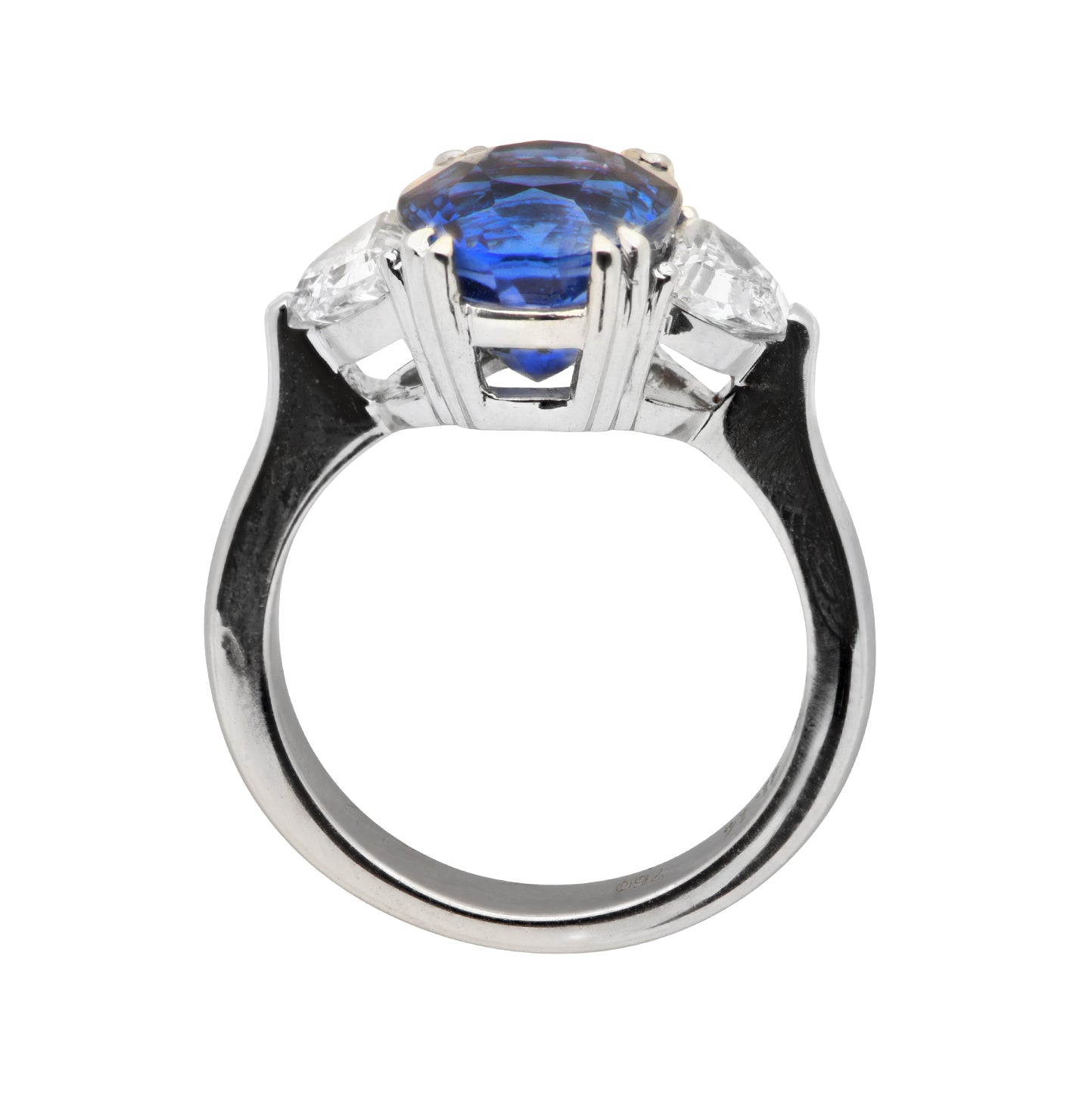 Sapphire and Diamond Ring in Platinum – V48083