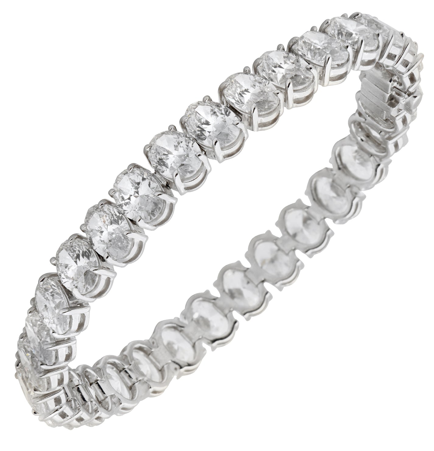 31.18 Carat Oval Diamond Bracelet in Platinum – V48252