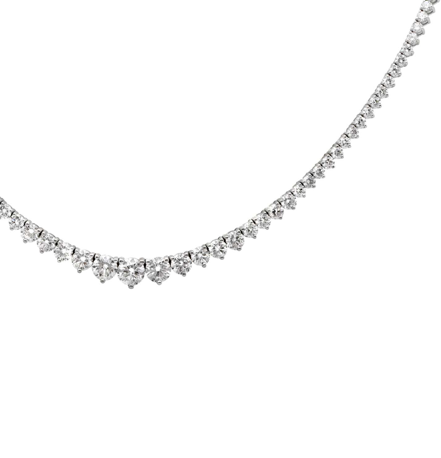 12ct White Gold Diamond Necklace – V48634 | Vivid Diamonds