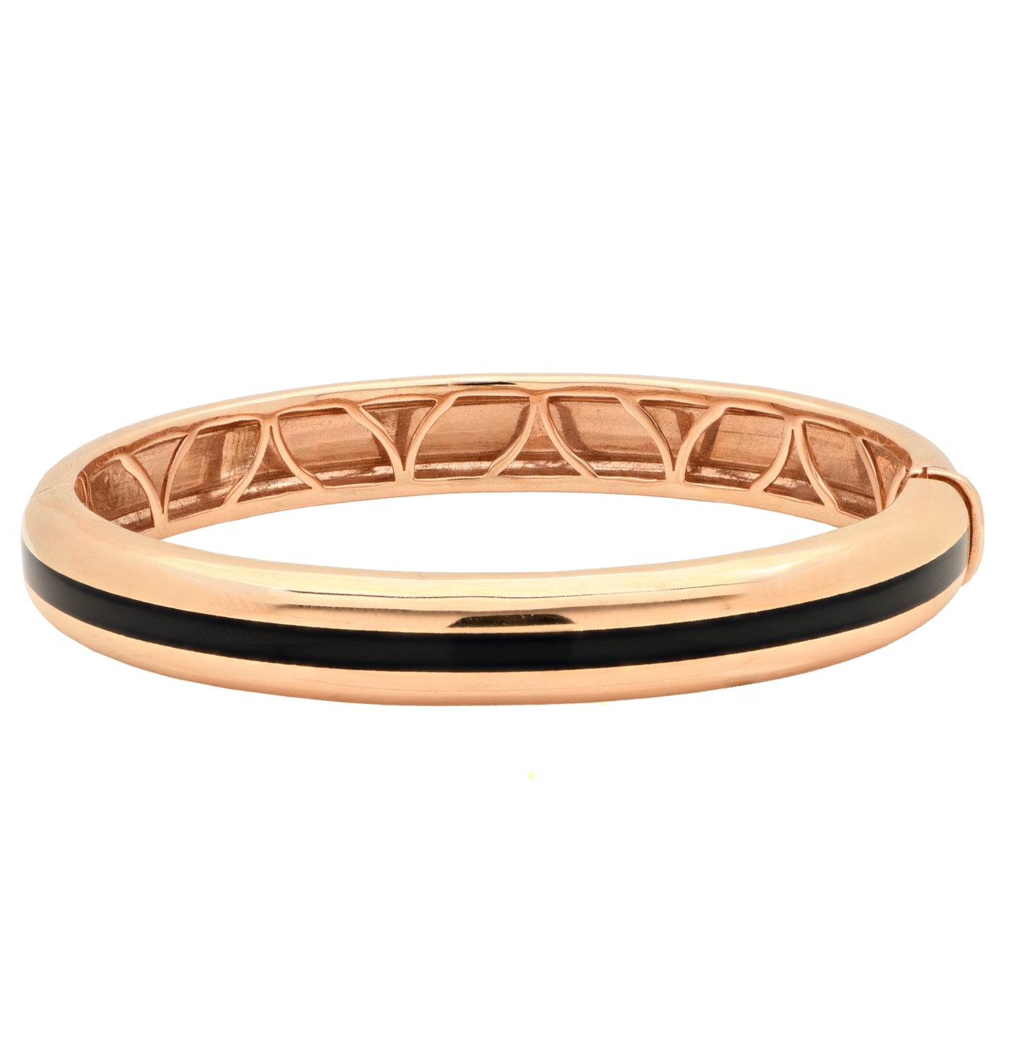 18K Rose Gold and Black Ceramic Bangle – V49099