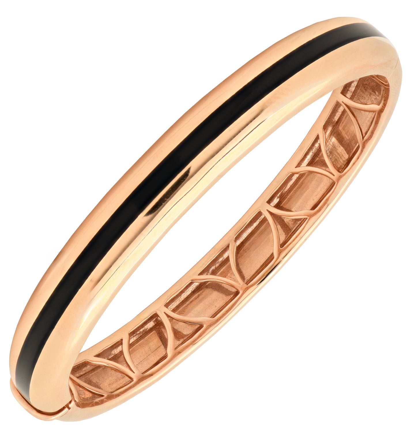18K Rose Gold & Black Ceramic Bangle – V49103