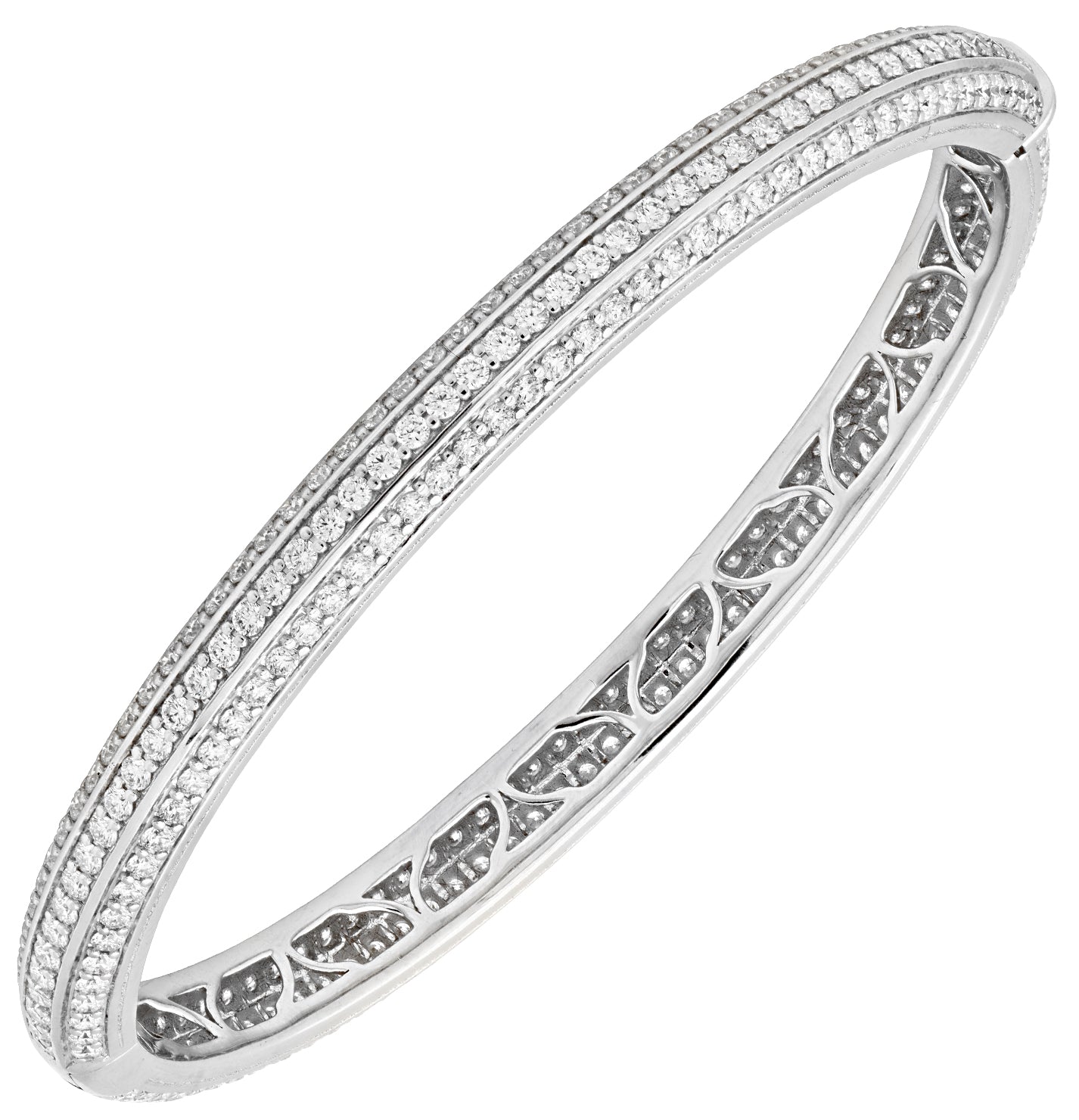 White Gold Diamond Bangle - V49104