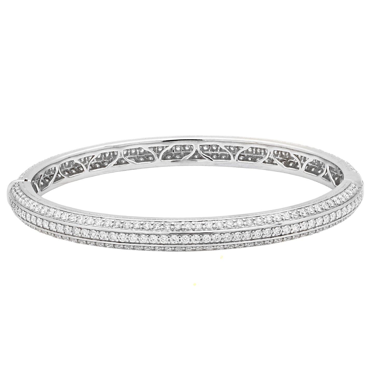 White Gold Diamond Bangle - V49104