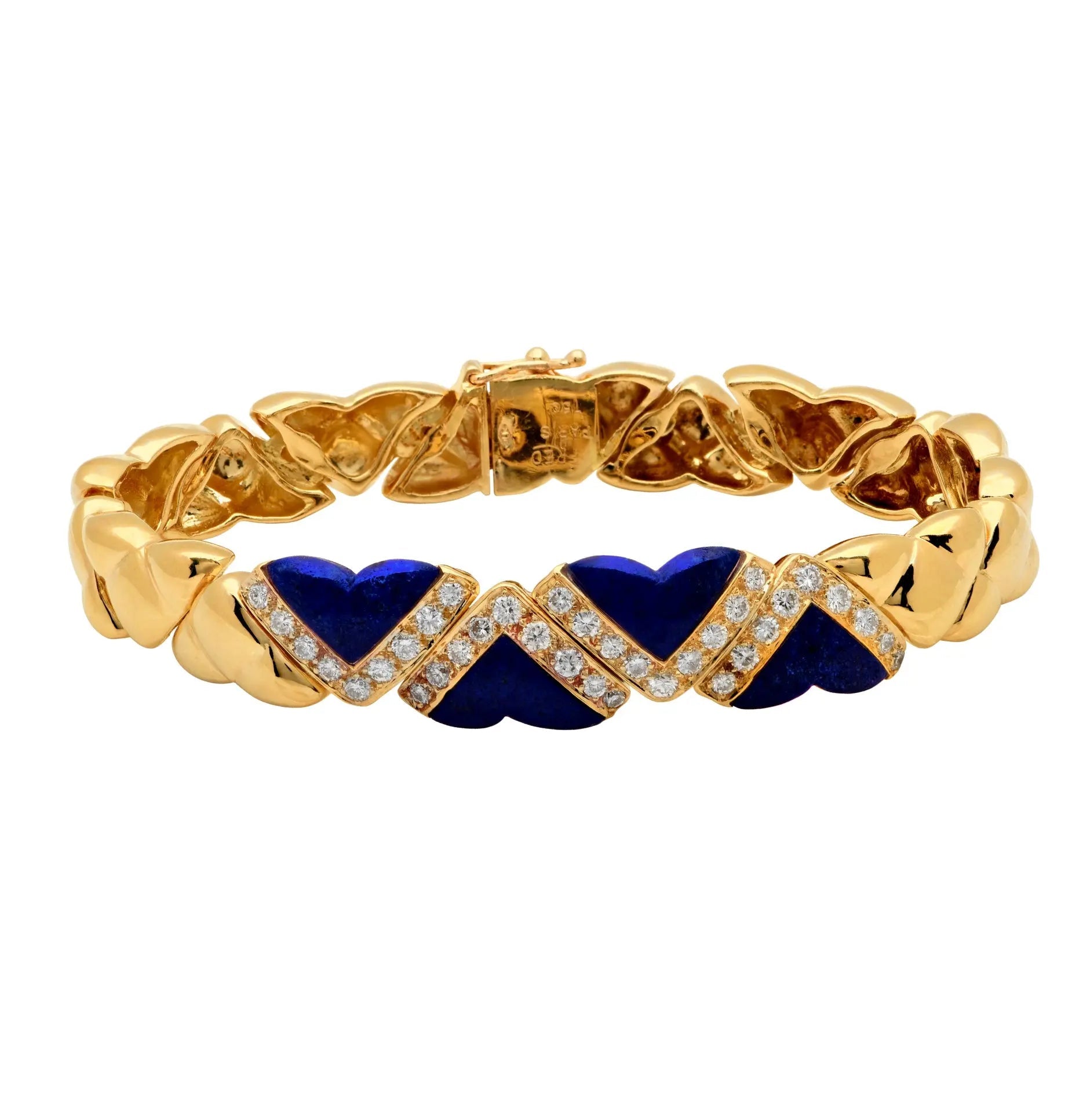 Elegant 18K Yellow Gold Color Gemstone Bracelet with 36 Brilliant Cut Diamonds, 1.08 Carats by Vivid Diamonds, showcasing a luxurious design with vibrant gemstones and exquisite craftsmanship.