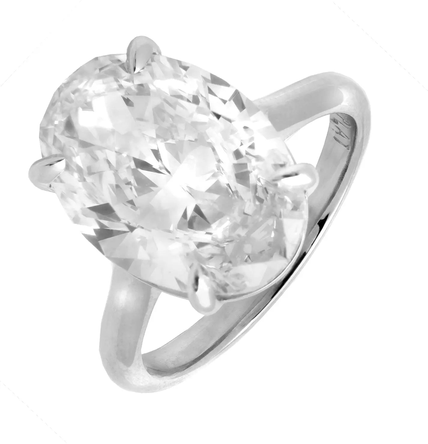 Exquisite 6.04ct Internally Flawless D Color Oval Brilliant Diamond Platinum Ring by Vivid Diamonds, showcasing timeless elegance and luxury