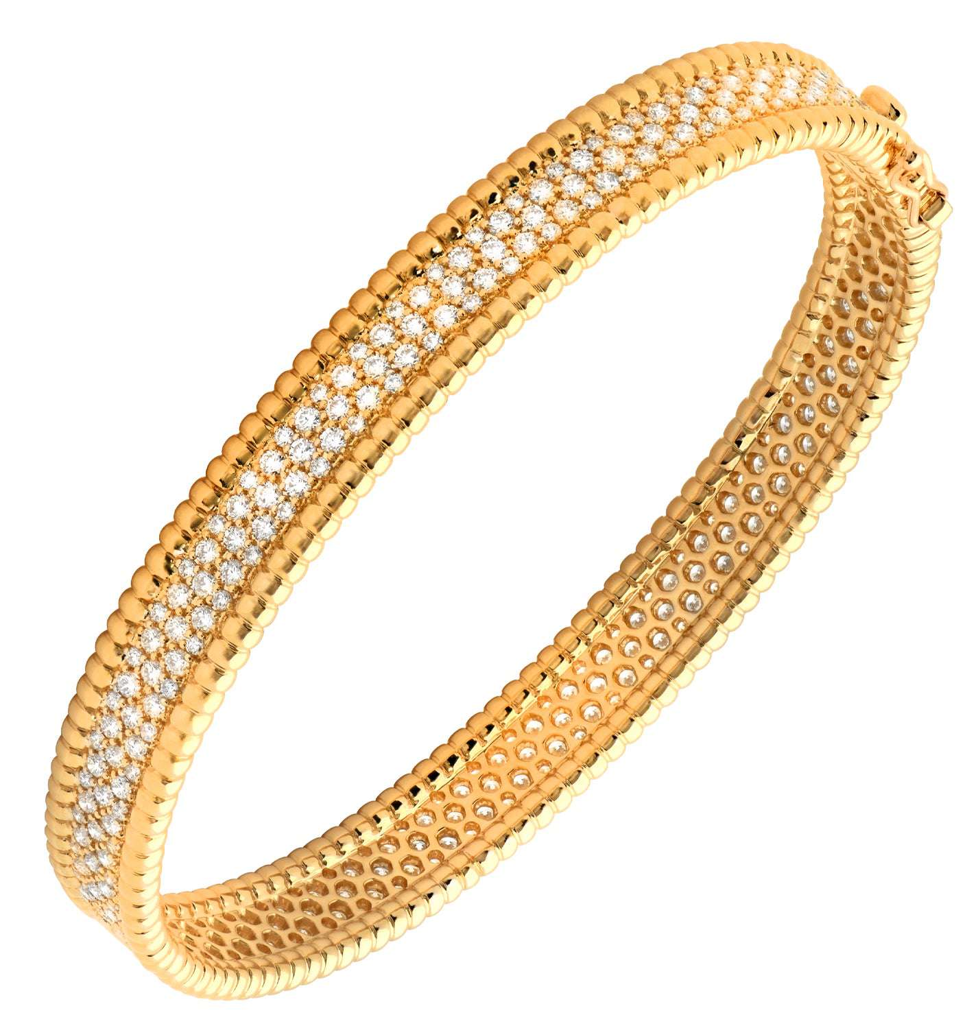 Exquisite 293-Diamond 18K Yellow Gold Bracelet by Vivid Diamonds, showcasing a luxurious design with sparkling diamonds set in elegant gold.