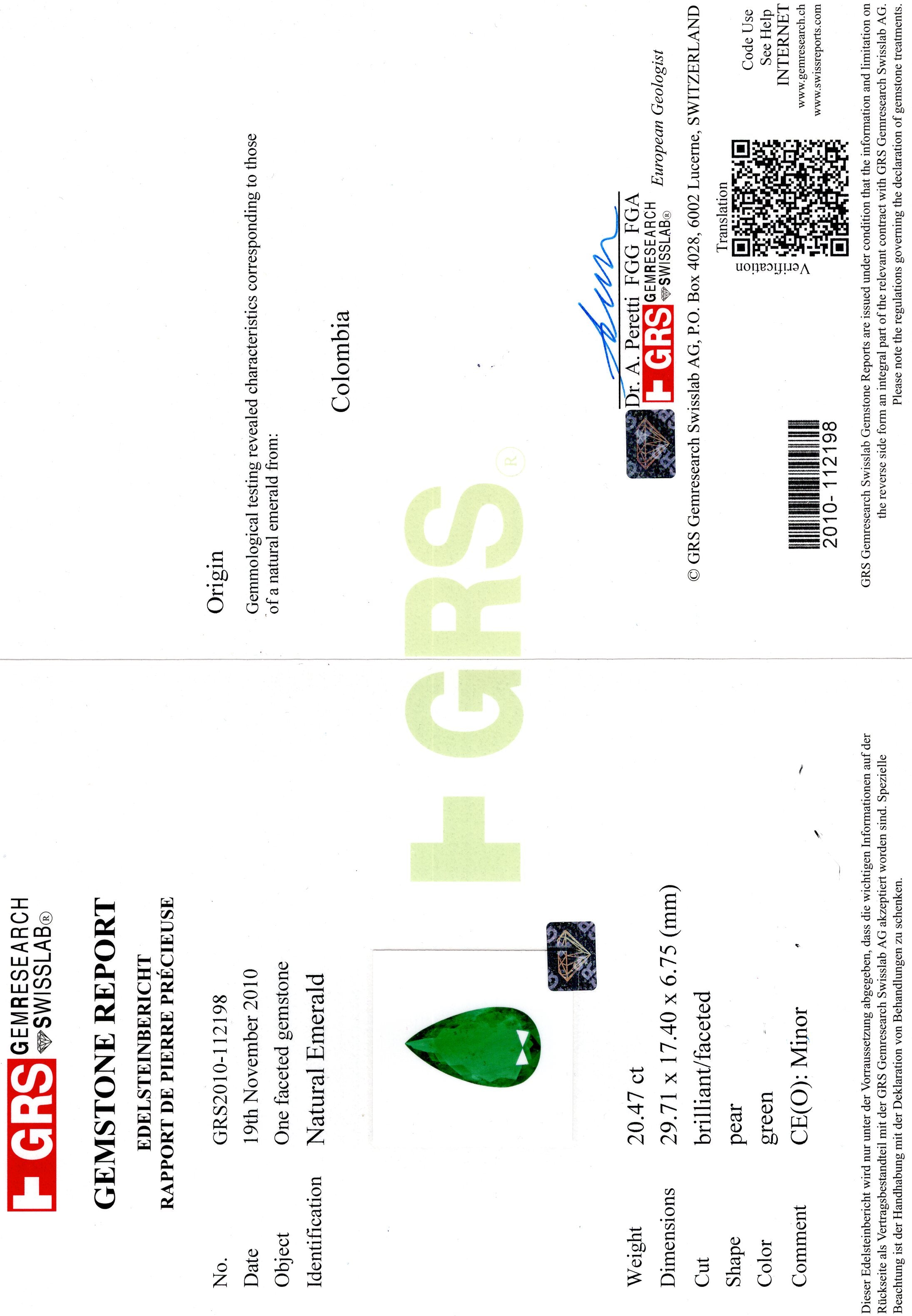 20.47ct Emerald & Diamond Platinum Ring – V49962 Vivid Diamonds