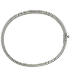 Elegant Vivid Diamonds 2.88 Carat Diamond Bangle Bracelet showcasing a smooth white gold design with a hidden box clasp, perfect for luxury jewelry collections.