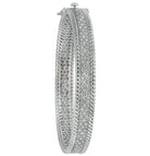 Stunning Vivid Diamonds 2.88 Carat Diamond Bangle Bracelet displaying shimmering round brilliant cut diamonds set in white gold, ideal for sophisticated occasions.