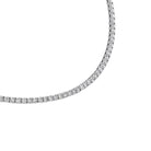 Stunning 12ct Diamond Necklace in 18k White Gold by Vivid Diamonds, featuring a flawless arrangement of sparkling round diamonds for a luxurious appeal.