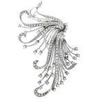 Exquisite 2.50ct Diamond Brooch in 18k White Gold by Vivid Diamonds – Showcasing a stunning cascading design with diamonds that sparkle in a graceful motion.