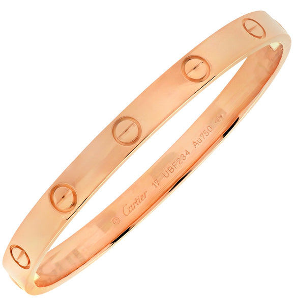 18k Rose Gold Cartier Love Bracelet- V51159 | Vivid Diamonds