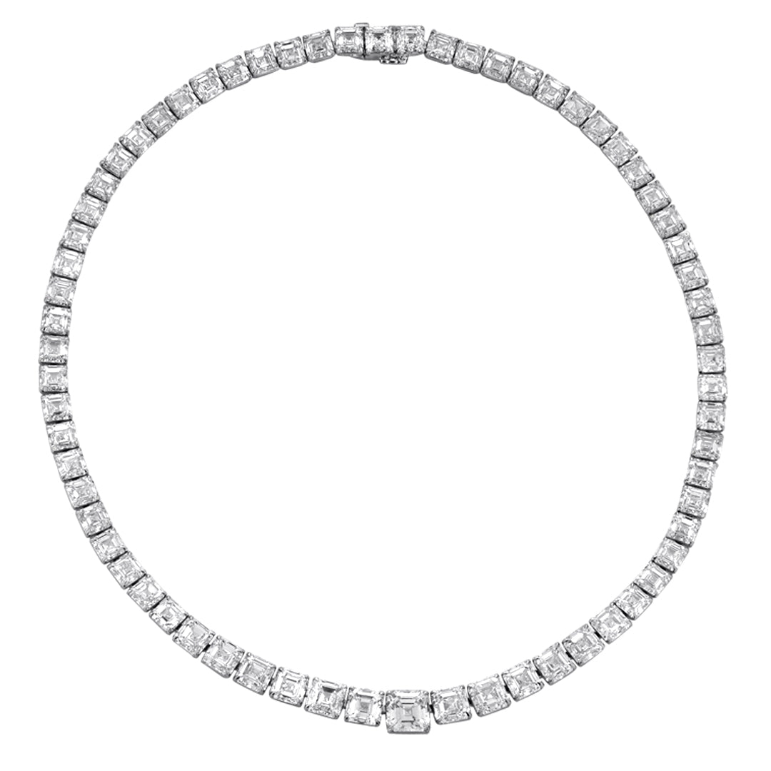 78.85ct Asscher Cut Diamond Necklace- V53137 – Vivid Diamonds