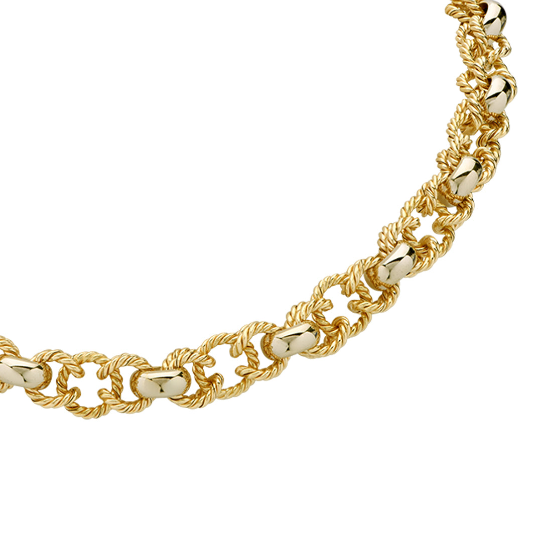 18k Yellow Gold Woven Italian Necklace- V53496 – Vivid Diamonds