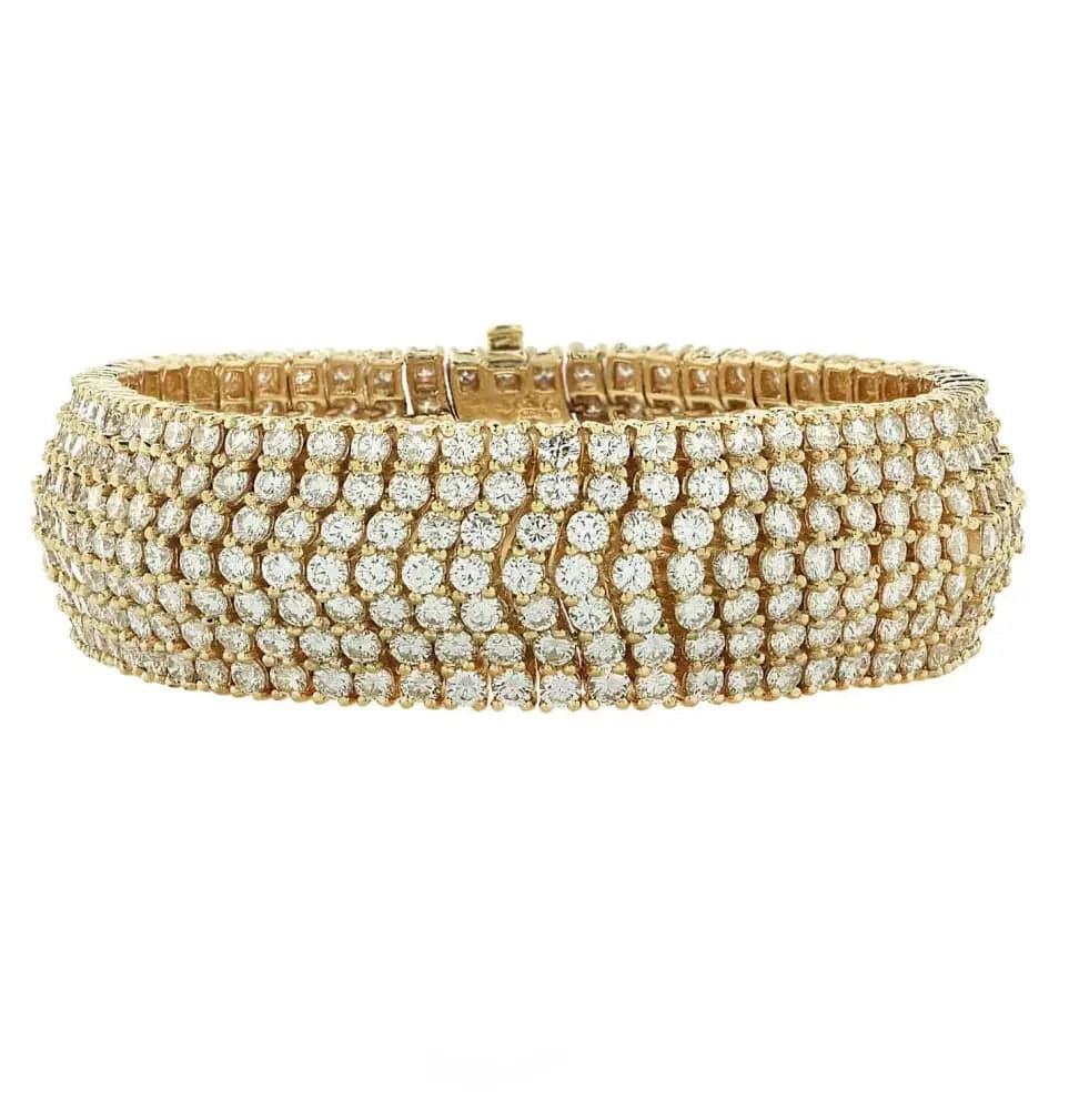 30 Carat Diamond Domed Bracelet -V43669 - Vivid Diamonds