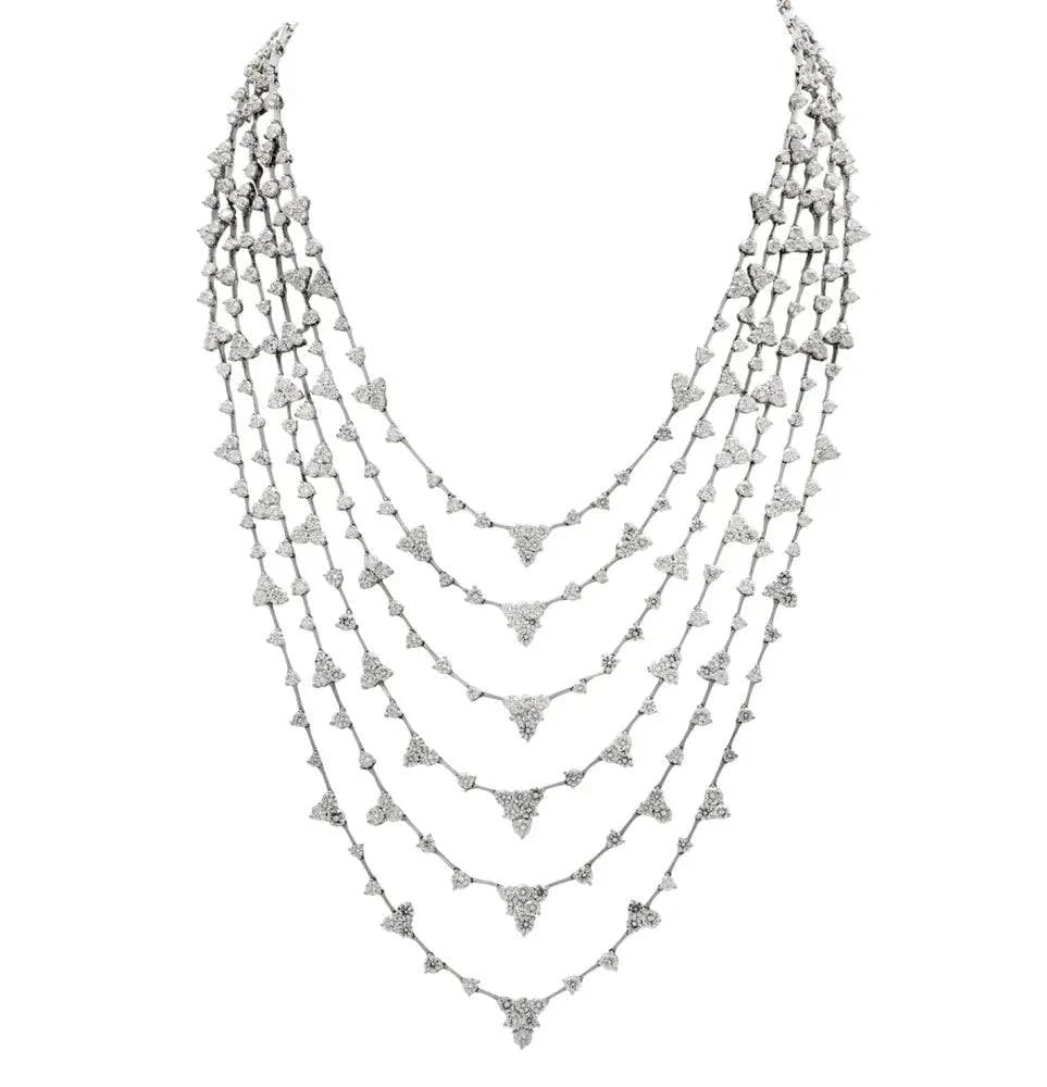 35 Carat Multi Strand Diamond Necklace - V48562