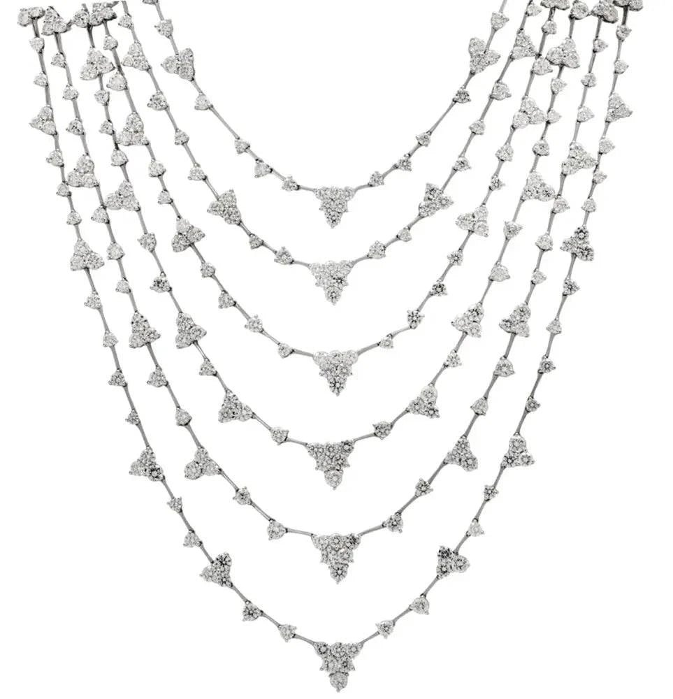 35 Carat Multi Strand Diamond Necklace - V48562