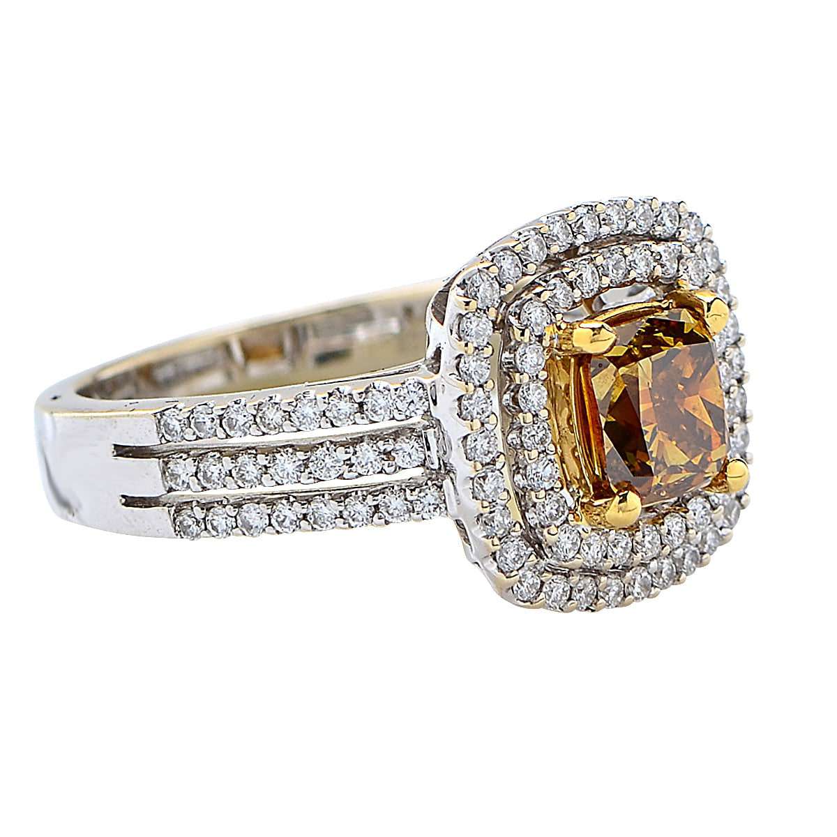 GIA Certified 1.23 Carat Fancy Color Diamond Engagement Ring- V003657 Vivid Diamonds