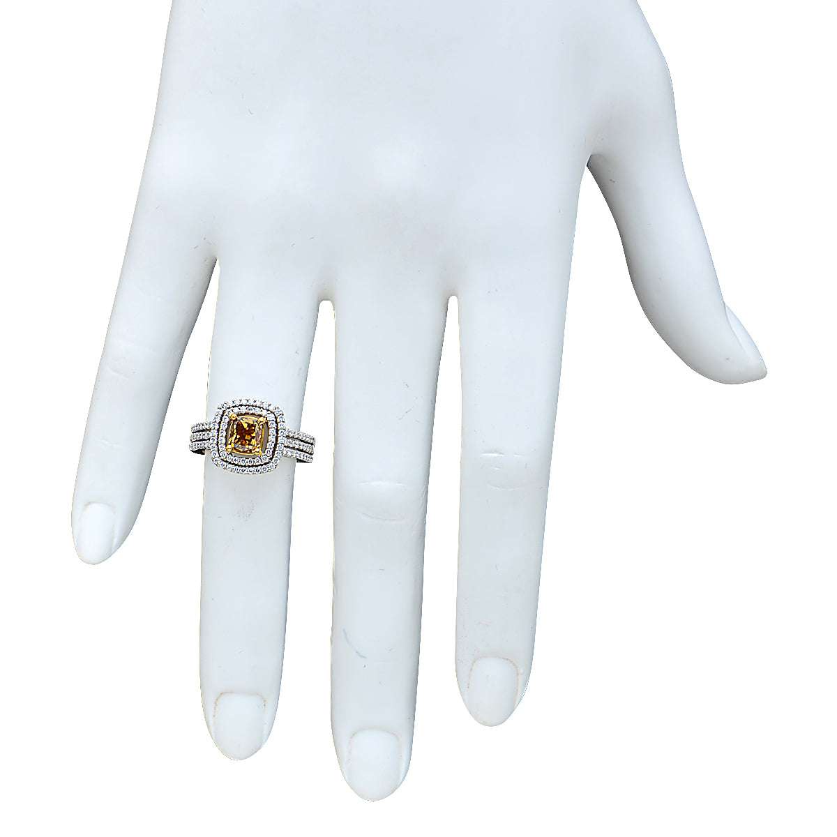 GIA Certified 1.23 Carat Fancy Color Diamond Engagement Ring- V003657 Vivid Diamonds