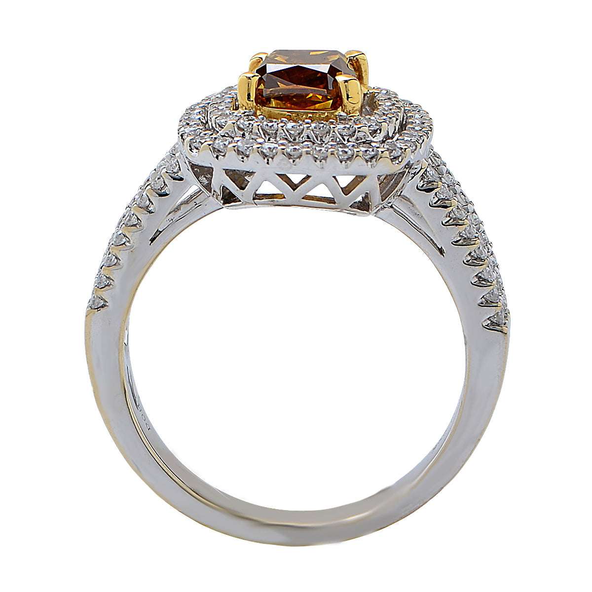 GIA Certified 1.23 Carat Fancy Color Diamond Engagement Ring- V003657 Vivid Diamonds