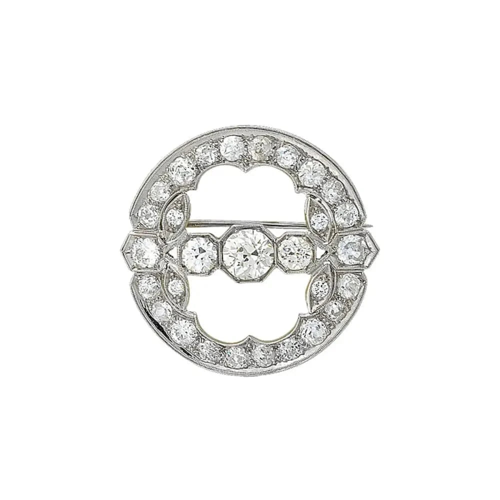 5.35CT DECO BROOCH-V006901 - Vivid Diamonds