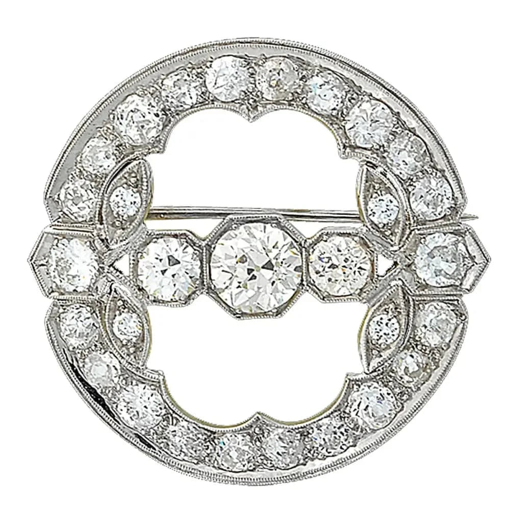 5.35CT DECO BROOCH-V006901 - Vivid Diamonds