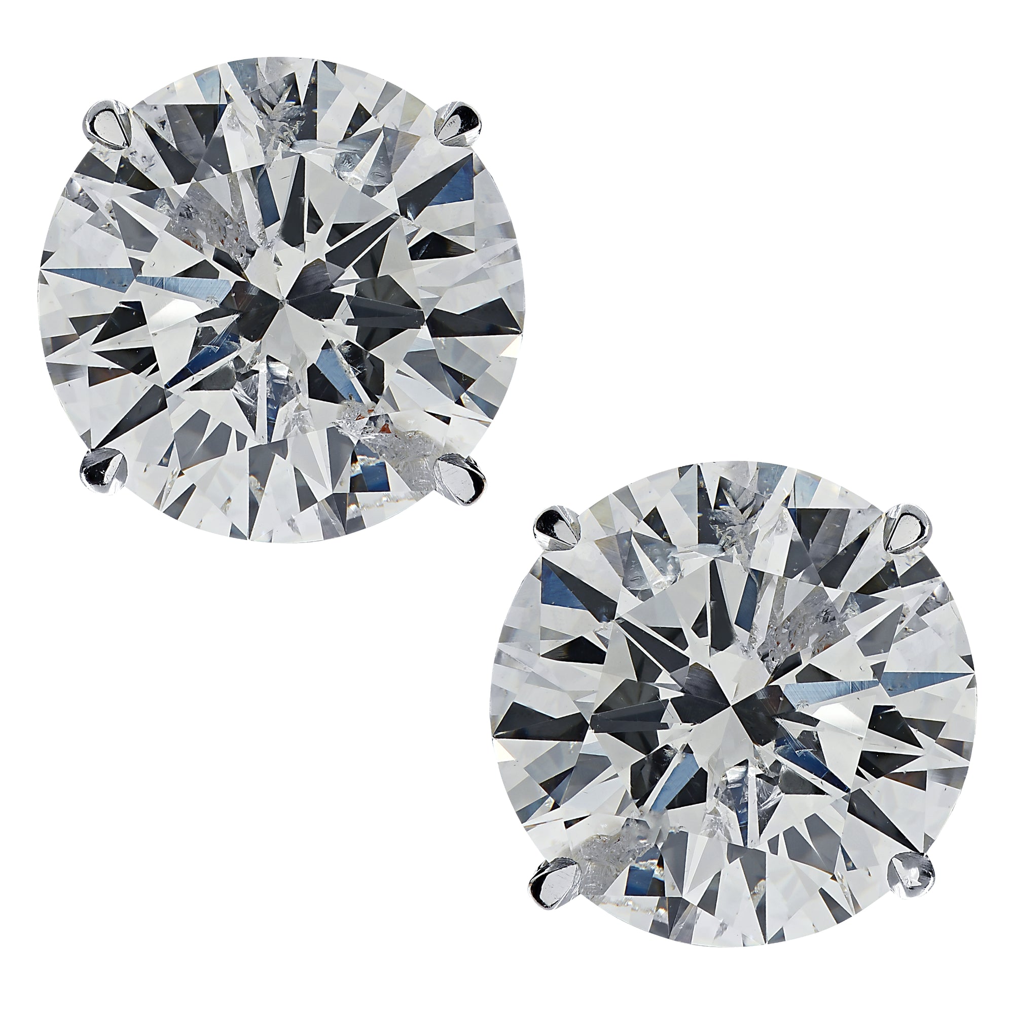 Vivid Diamonds GIA Certified 3.04 Carat Diamond Stud Earrings -V17155 - vividdiamonds