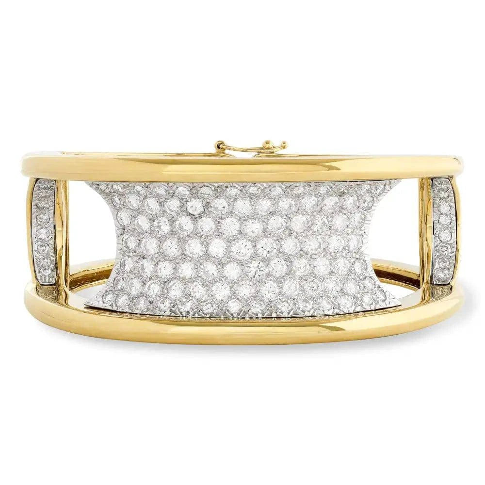 9 Carat Diamond Modernist Bangle -V44015 - Vivid Diamonds