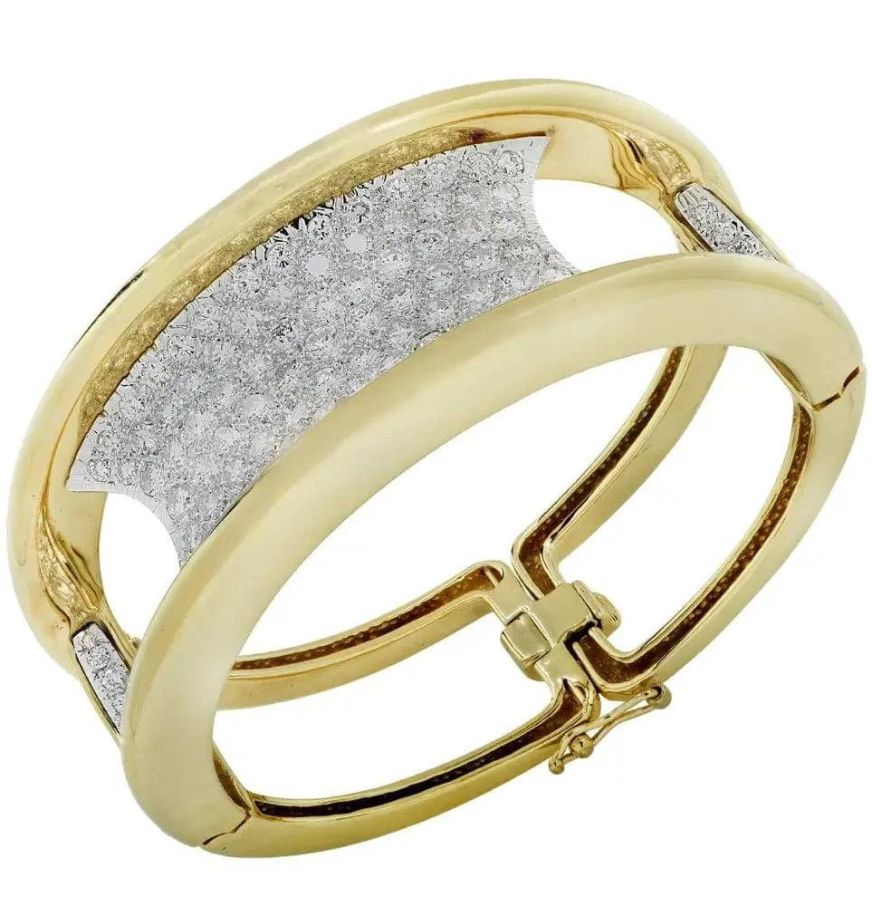 9 Carat Diamond Modernist Bangle -V44015 - Vivid Diamonds