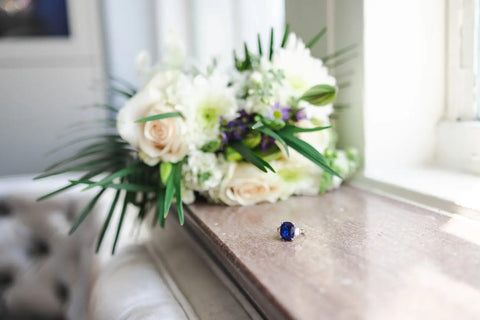 Bouquet of flowers and ring  