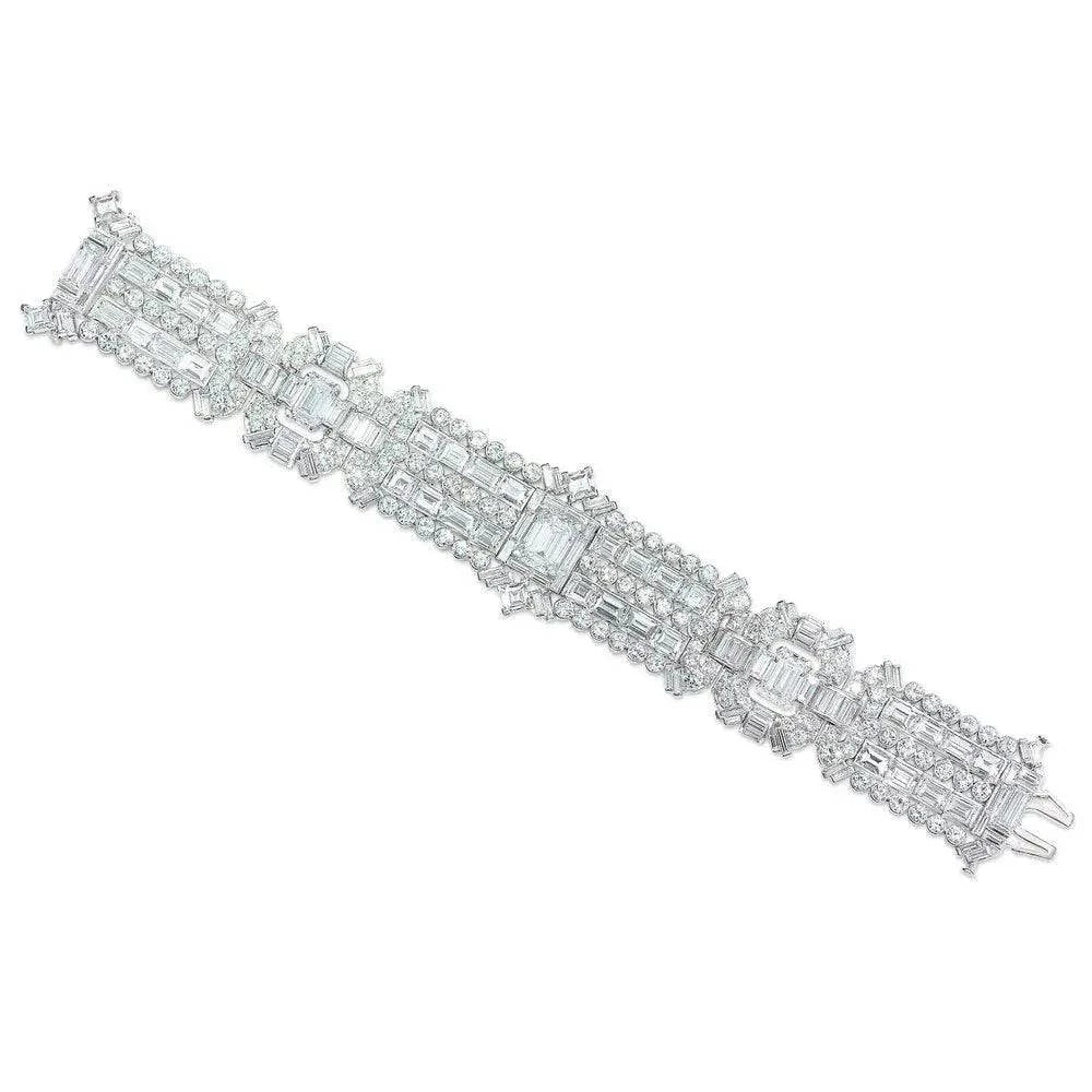 Art Deco 50 Carat Diamond Bracelet -V45278 - Vivid Diamonds