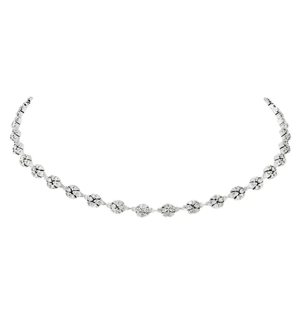 Bvlgari 7.70 Carat Diamond Cluster Link Necklace-V45617