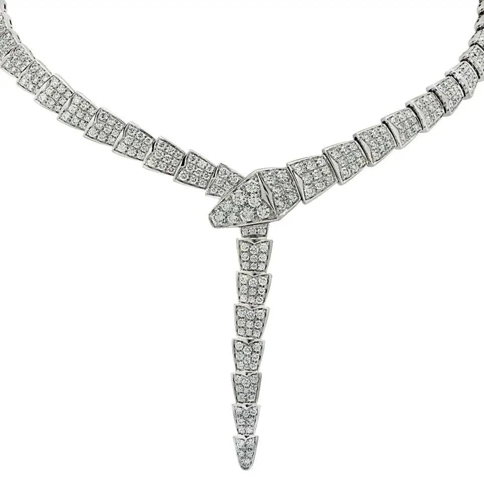 Bvlgari Serpenti Viper 14.74 Carat Diamond Necklace -V43645