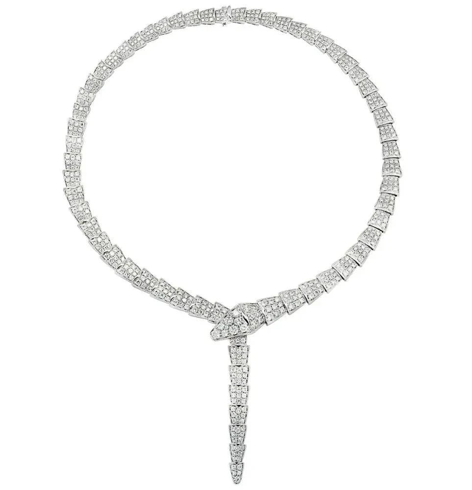 Bvlgari Serpenti Viper 14.74 Carat Diamond Necklace -V43645