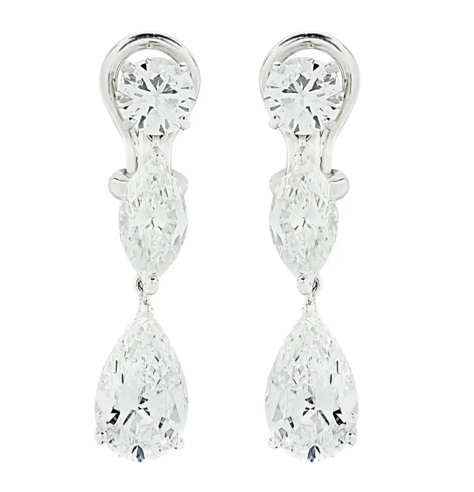 Cartier GIA Certified 5.66 Carat Diamond Dangle Earrings-V45490