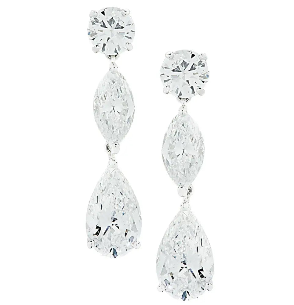 Cartier GIA Certified 5.66 Carat Diamond Dangle Earrings-V45490