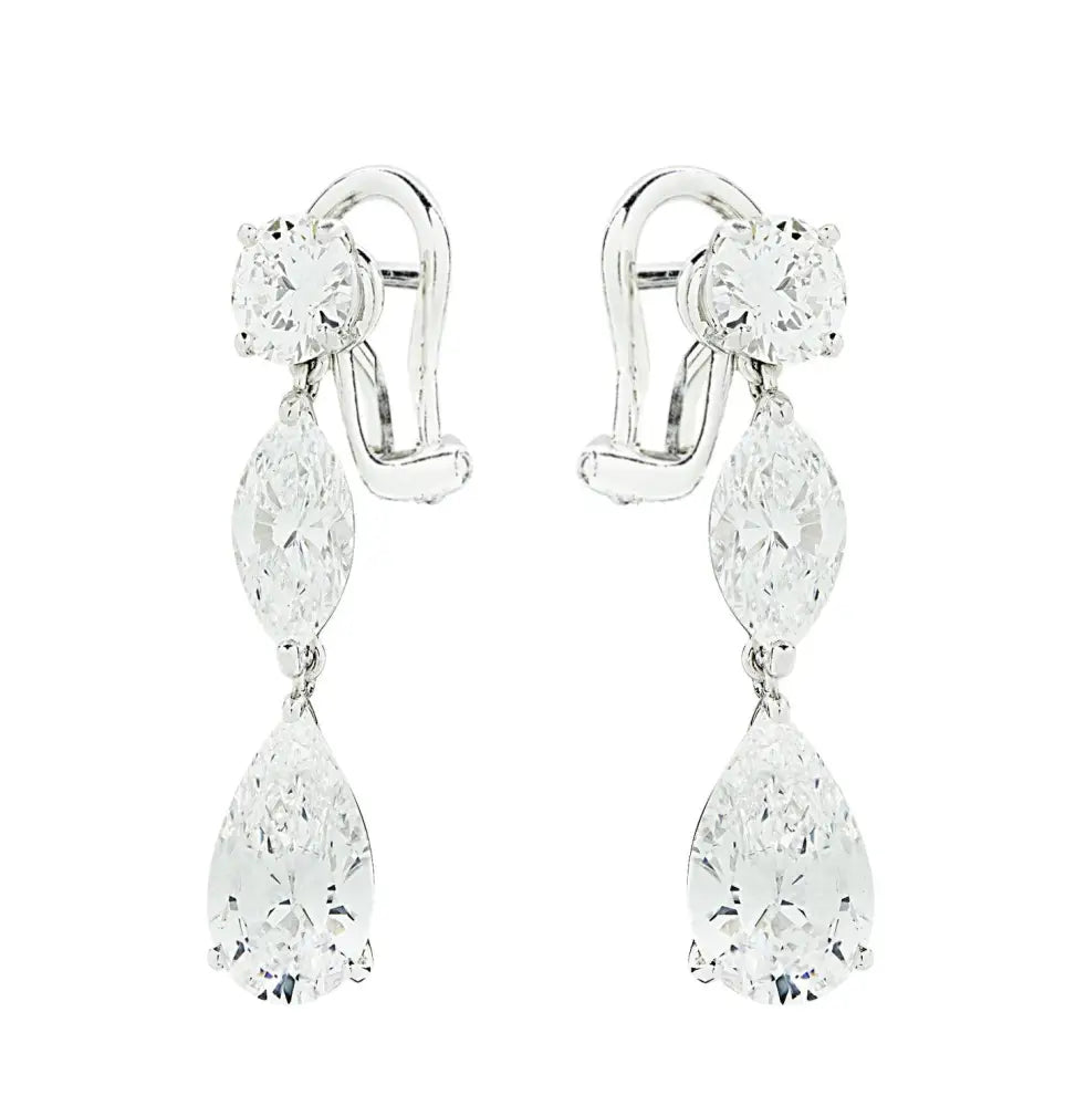 Cartier GIA Certified 5.66 Carat Diamond Dangle Earrings-V45490