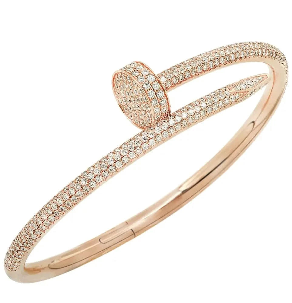 Cartier Juste Un Clou Pave Diamond Bangle Bracelet -V46338 - Vivid Diamonds