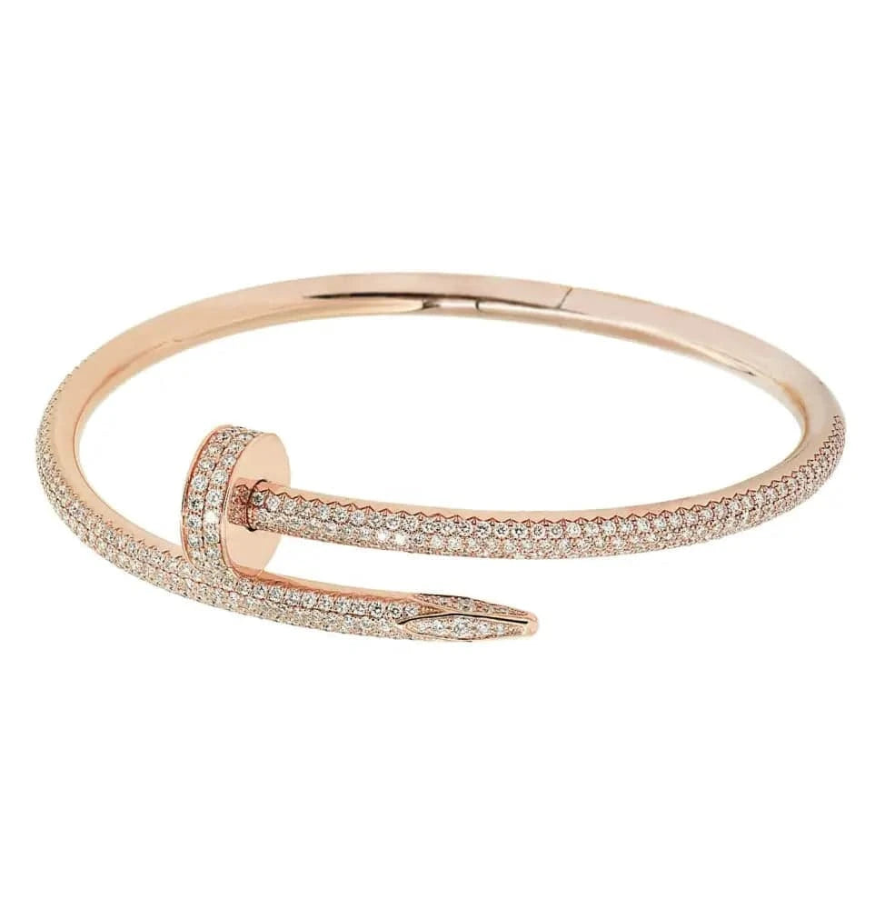 Cartier Juste Un Clou Pave Diamond Bangle Bracelet -V46338 - Vivid Diamonds