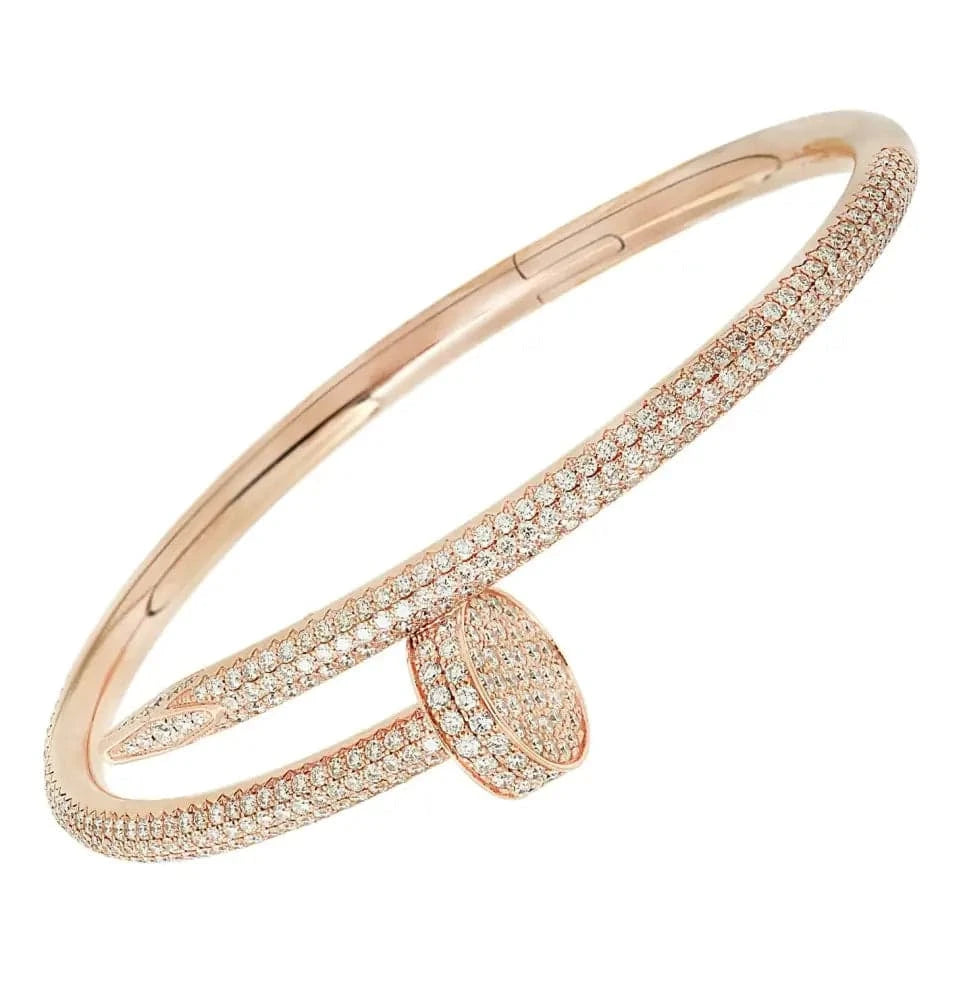 Cartier Juste Un Clou Pave Diamond Bangle Bracelet -V46338 - Vivid Diamonds