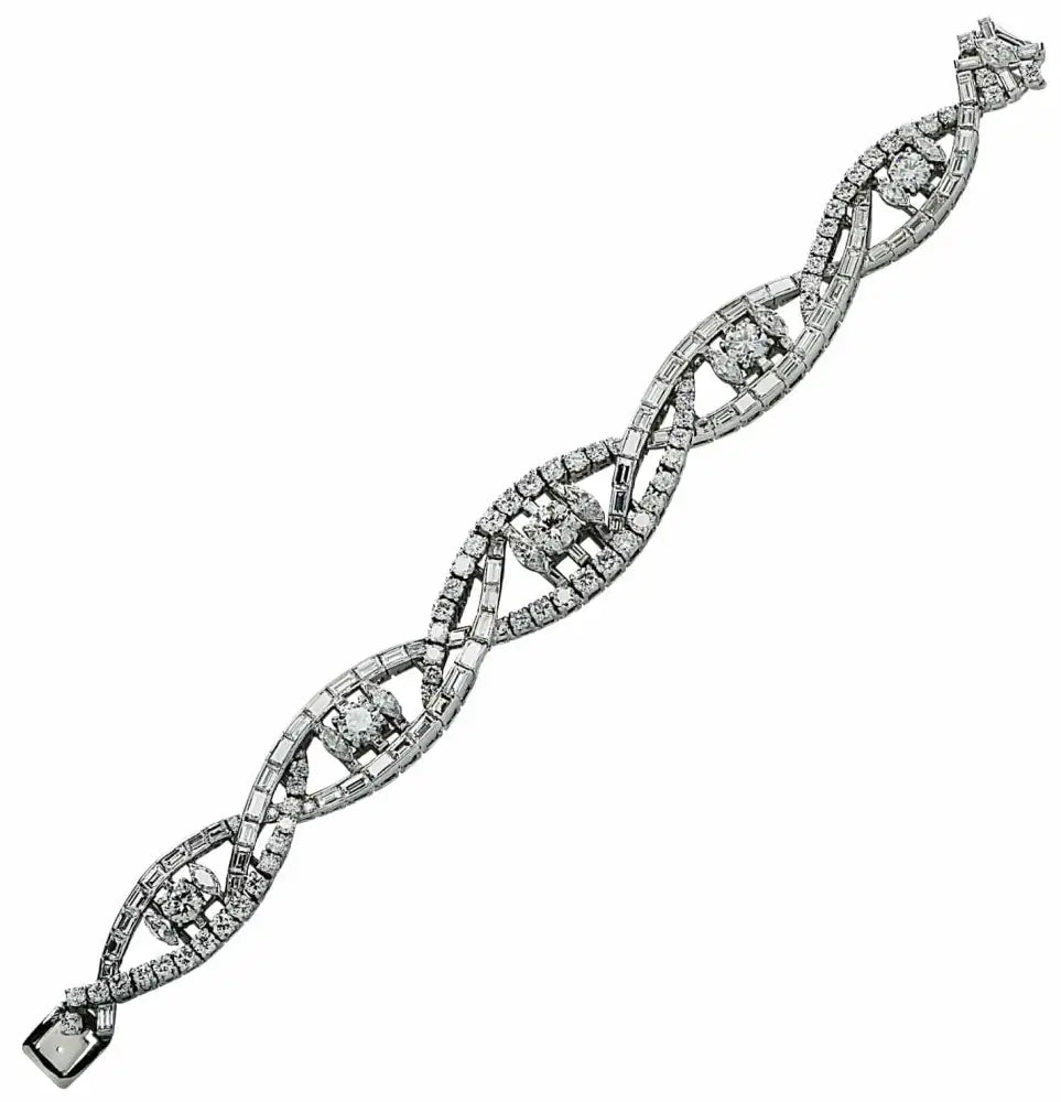 Circa 1970s Oscar Heyman 18 Carat Diamond Bracelet – V38861