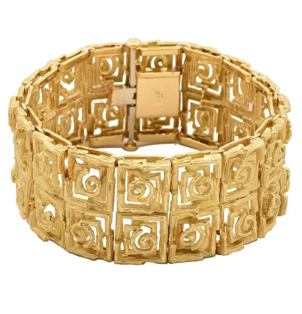 18K Gold Open Link Bracelet – 44556 - Vivid Diamonds