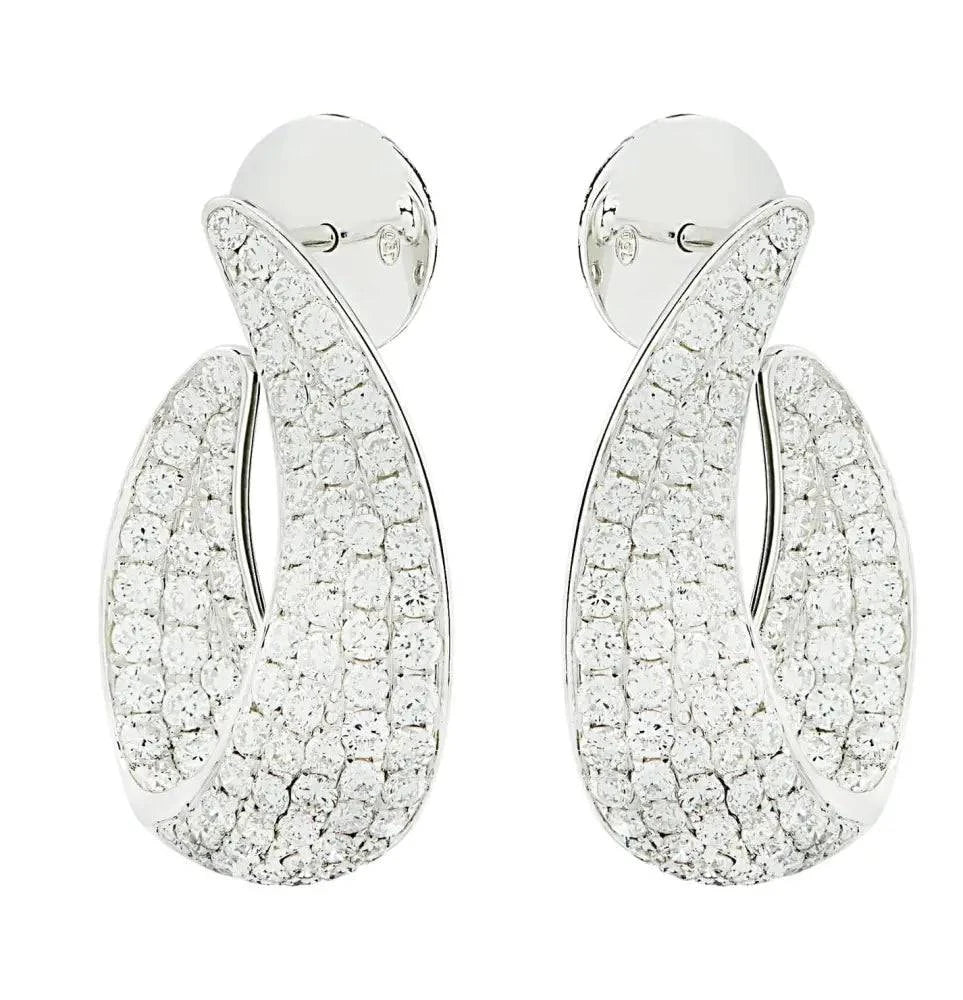 Gubelin 2.63 Carat Pave Diamond In and Out Hoop Earrings -V45608 - Vivid Diamonds