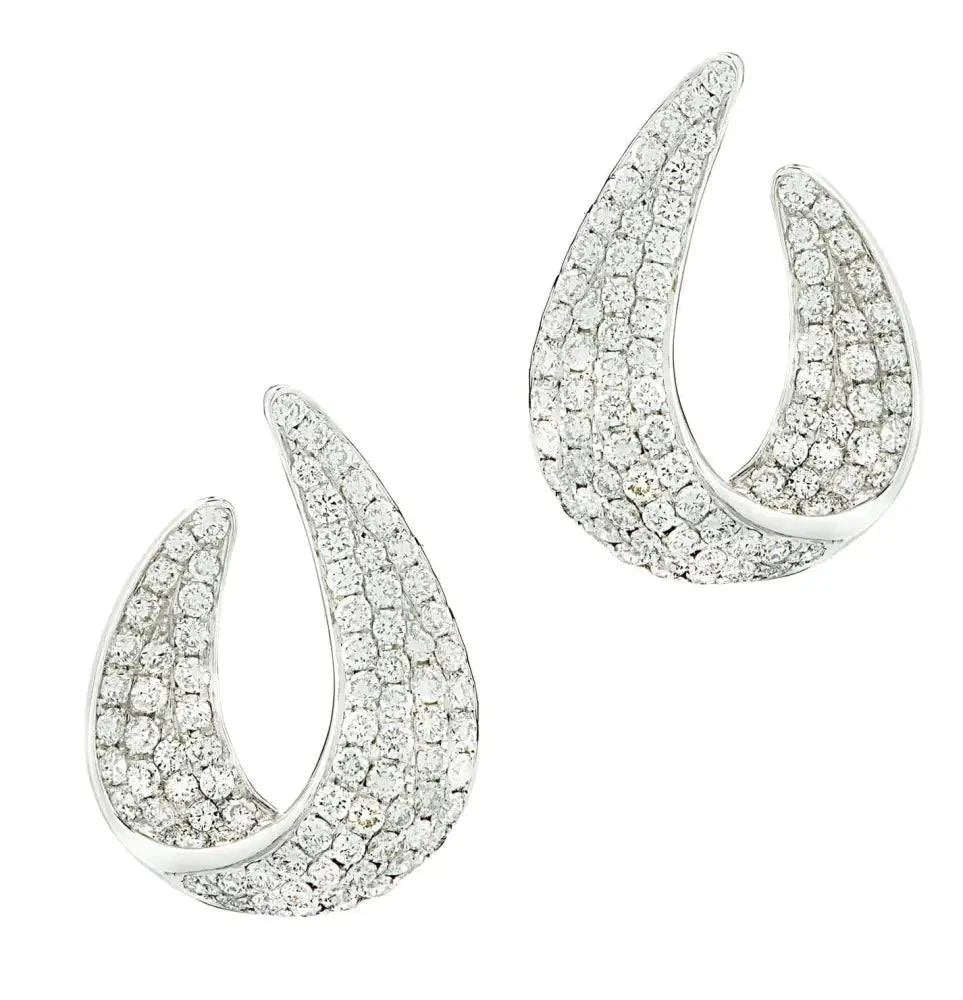 Gubelin 2.63 Carat Pave Diamond In and Out Hoop Earrings -V45608 - Vivid Diamonds