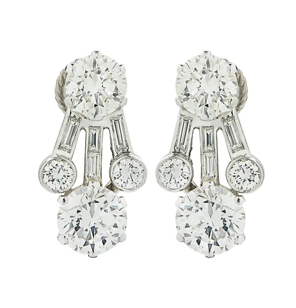 Harry Winston 4.65 Carat Diamond Clip-on Earrings -V45685