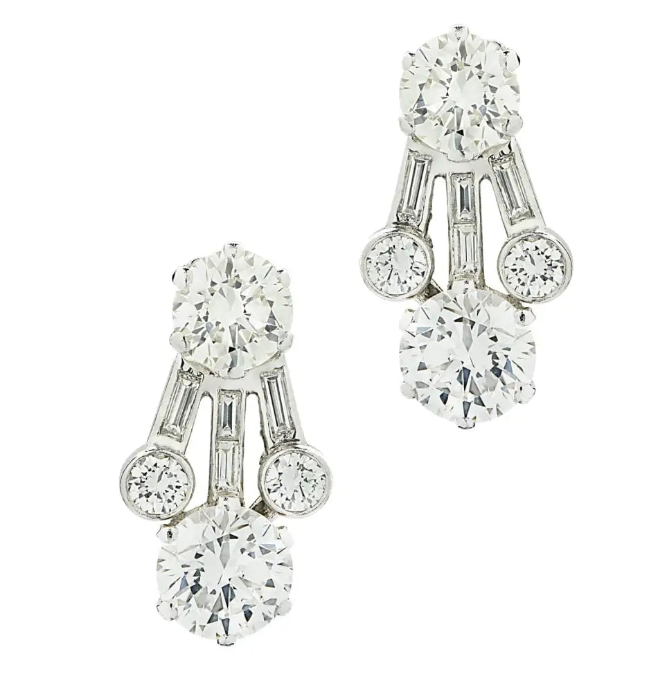 Harry Winston 4.65 Carat Diamond Clip-on Earrings -V45685