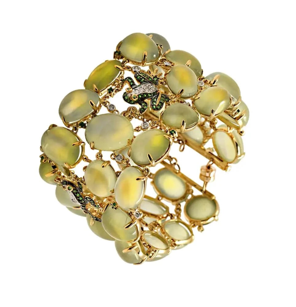 Moonstone Frog Bangle - V48556 - Vivid Diamonds