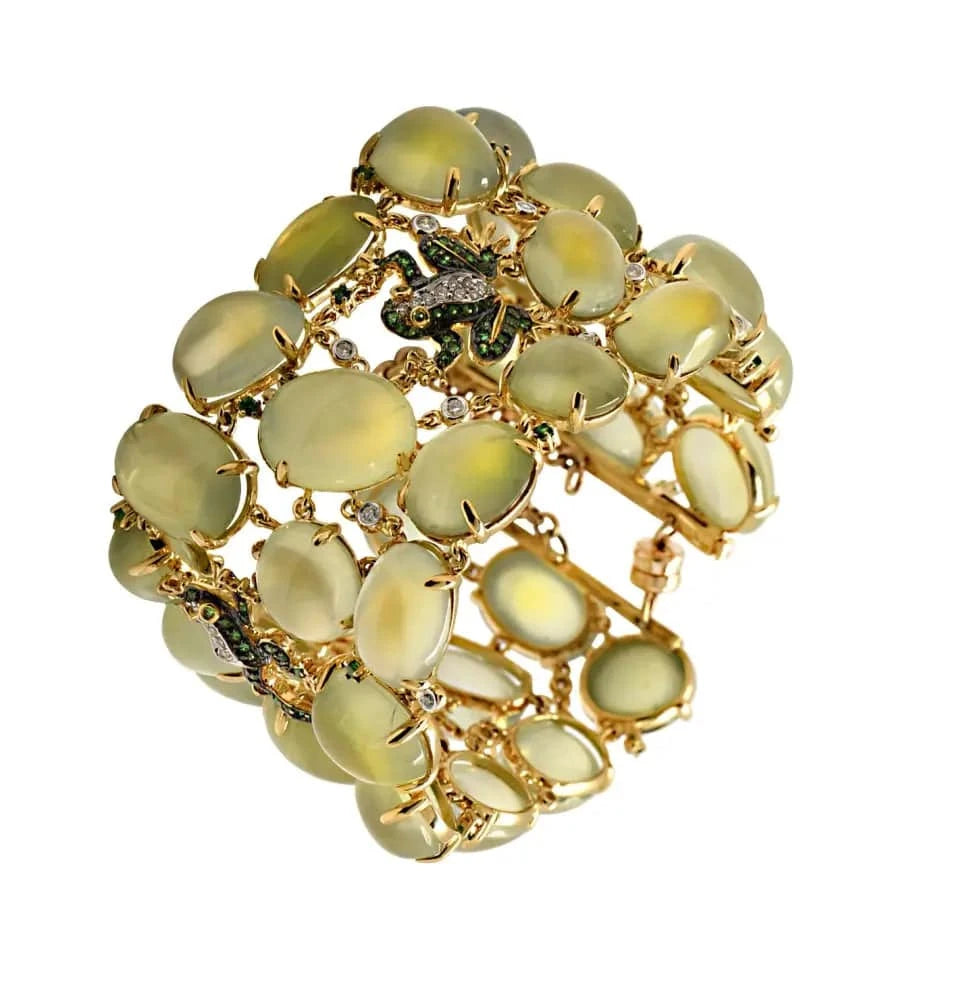 Moonstone Frog Bangle - V48556 - Vivid Diamonds